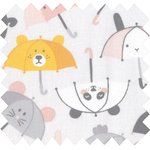Tela  algodón paraguas animales - PPMC