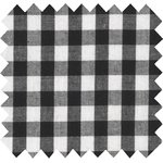 Tissu coton au mètre ex2227 vichy noir et blanc - PPMC