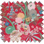 Cotton fabric ex2265 red vintage bouquet - PPMC