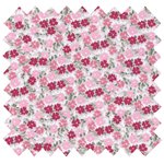 Cotton fabric ex2312 pink and red flowers - PPMC