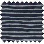 Coated fabric striped silver dark blue - PPMC