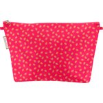 Cosmetic bag with flap feuillage or rose - PPMC