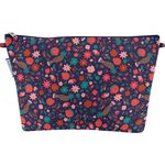 Cosmetic bag with flap huppette fleurie - PPMC
