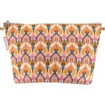 Cosmetic bag with flap ikat ocre - PPMC