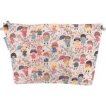 Cosmetic bag with flap petites filles pop - PPMC
