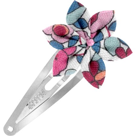 Star flower hairclip boutons rose