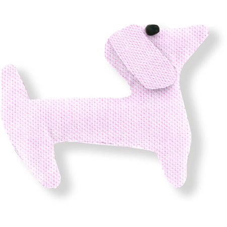 Pasador de pelo en forma de perro rosa oxford