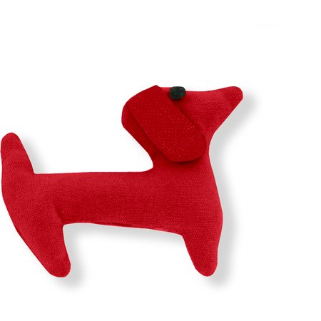 Basset hound hair clip red