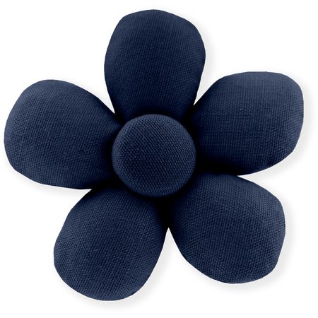 Petite barrette mini-fleur bleu marine