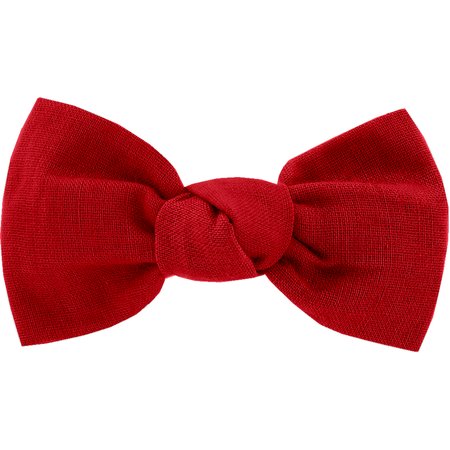 Small bow hair slide red