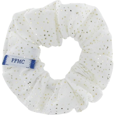 Small scrunchie white sequined