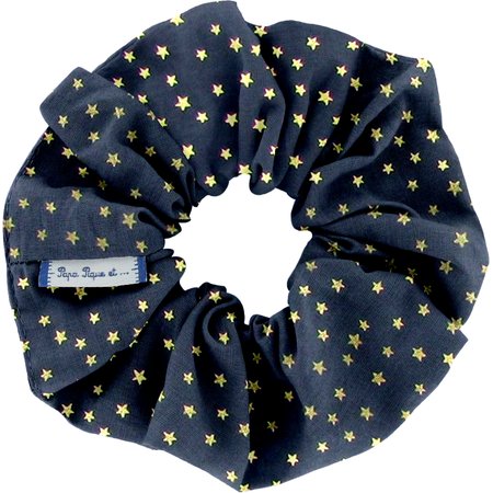 Scrunchie navy gold star