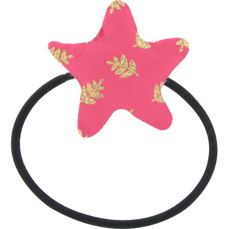 Pony-tail elastic hair star feuillage or rose