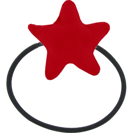 Pony-tail elastic hair star red