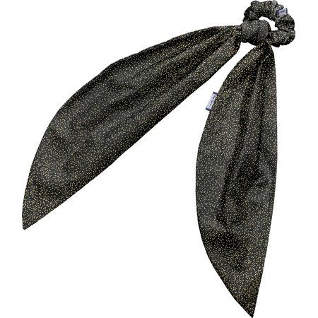 Long tail scrunchie glitter black