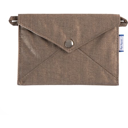 Little envelope clutch copper linen