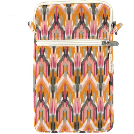 Quilted phone pocket ikat ocre