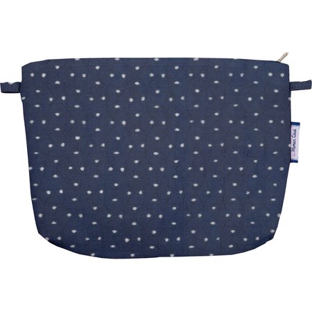 Coton clutch bag blue english embroidery
