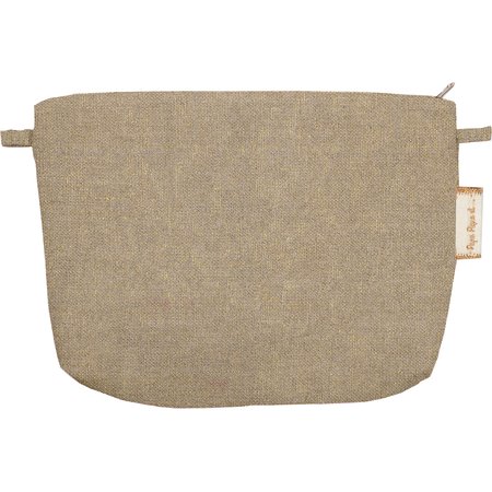 Coton clutch bag golden linen