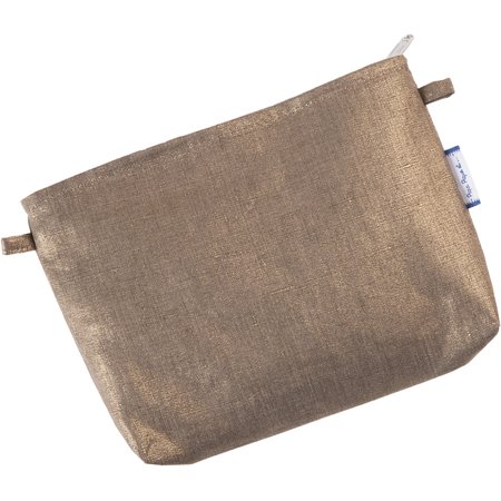 Tiny coton clutch bag copper linen