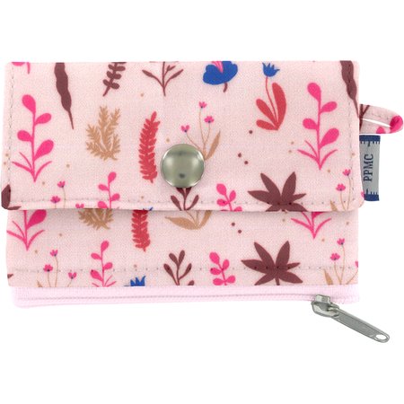 zipper pouch card purse herbier rose