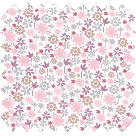 Tissu coton au mètre tapis de fleurs pastel ex1075