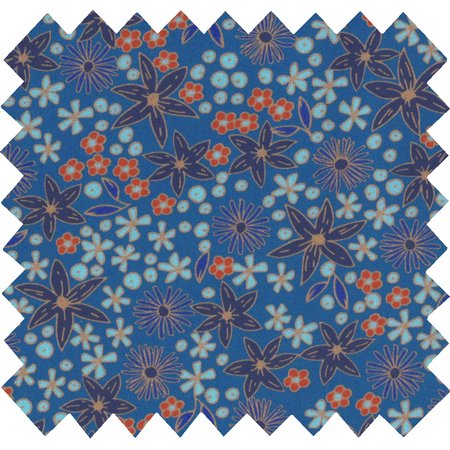 Cotton fabric ex2245 star anise blue