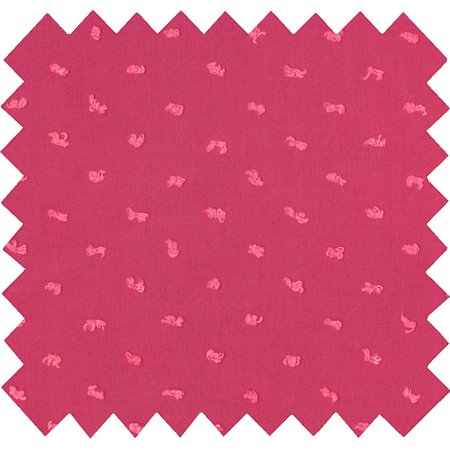 Tissu coton au mètre plumetis rose fuchsia