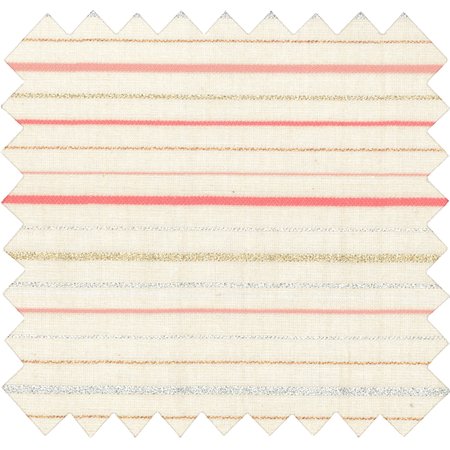 Cotton fabric silver pink striped