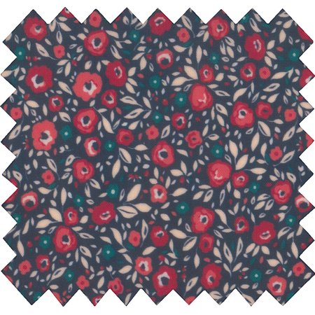 Coated fabric camelias rubis