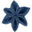 Barrette fleur étoile 4 jean fin - PPMC