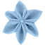 Barrette fleur étoile 4 oxford ciel - PPMC