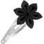 Barrette clic-clac fleur étoile noir