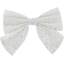 Bow tie hair slide white sequined - PPMC