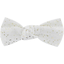 Small bow hair slide white sequined