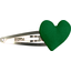 Heart hair-clips bright green - PPMC