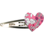 Heart hair-clips pink violette - PPMC