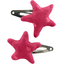 Star hair-clips plumetis rose fuchsia - PPMC