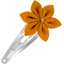 Barrette clic-clac fleur étoile ochre
