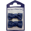 Small bows hair clips blue english embroidery - PPMC