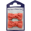 Small bows hair clips coral lurex gauze - PPMC