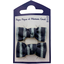 Small bows hair clips striped silver dark blue - PPMC