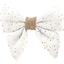 Mini bow tie clip white sequined - PPMC