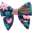 Mini bow tie clip huppette fleurie - PPMC