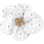 Petite Barrette Pétales de Fleur broderie anglaise blanche - PPMC