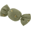 Pasador mini caramelo gasa de algodon verde almendra con puntos dorados - PPMC