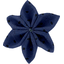 Barrette fleur étoile 4 broderie anglaise marine - PPMC