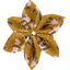 Barrette fleur étoile 4 gypso ocre - PPMC