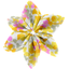 Barrette fleur étoile 4 mimosa jaune rose