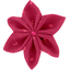 Barrette fleur étoile 4 plumetis rose fuchsia - PPMC